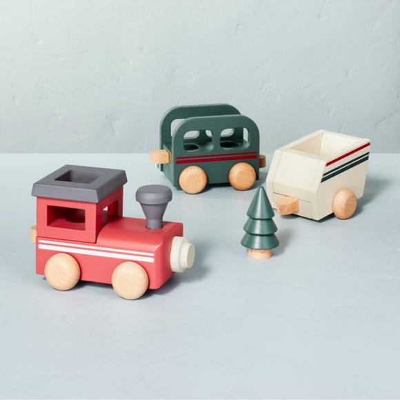 Hearth And Hand with Magnolia Kids Toy Wooden Train Set - Picture 3 of 4
